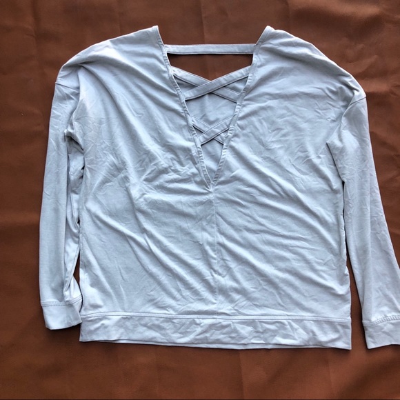 Gap Light Blue Brushed Tech Jersey Size S - Picture 2 of 3